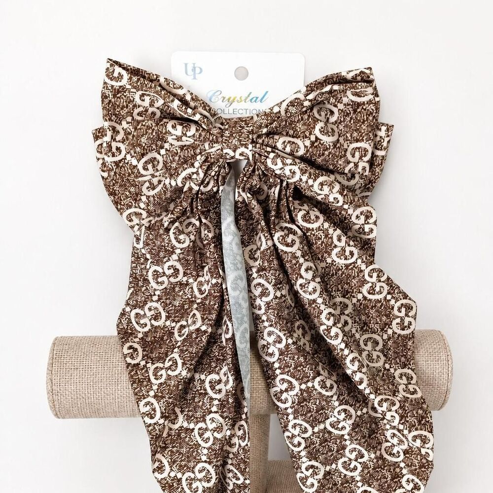 Womens Hair Clip Fashion Bow Brown Summer
